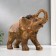 Polystone souvenir "African elephant with a baby" under a tree 20x25x10.5 cm