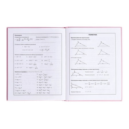 School diary for grades 1-11, "pink", covered paper cover, solid binding cardboard 7BC, matte lamination, universal cheat sheet, 48 sheets, block 65g/m2-8