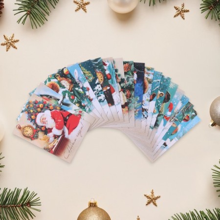 Set of mini -postcard "Happy New Year! - 3" 20 pieces, 7.5 x 10.5 cm