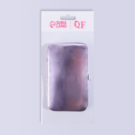 Manicure set "Metallic", 8 items, in case, pink color-7