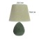 Table lamp with lampshade Risalux "Inessa", E14, 40 W, Green, 22.5 × 22.5 × 33.5 cm