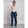 Semi-combinezone ski insulated female winter, size 42, dark blue color