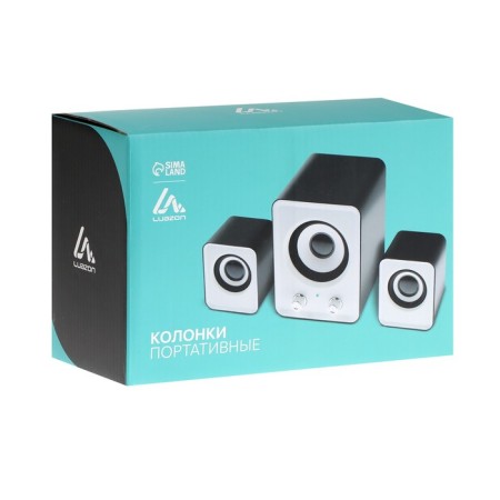 Computer speakers 2.1 Luazon LPKK-02, 2x3W, Sabwofer 5W, 80db, Jack 3.5, USB, Blue-8
