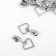 Automatic castle for metal zippers, No. 3, decorative, 10 pcs, Nickel color