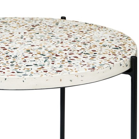 Coffee table Josen Terrazzo, 430 × 430 × 500 mm, white / black color-2