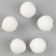 A set of textile details for the decor "bombs" 25 pcs. set, size 1 pc: 2 cm, white color