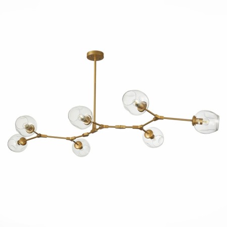 Suspended EVOLUCE lamp. Sle154823-07. Rametto. 7x40 watts, E27, 181x80x33 cm, golden color-5