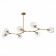 Suspended EVOLUCE lamp. Sle154823-07. Rametto. 7x40 watts, E27, 181x80x33 cm, golden color