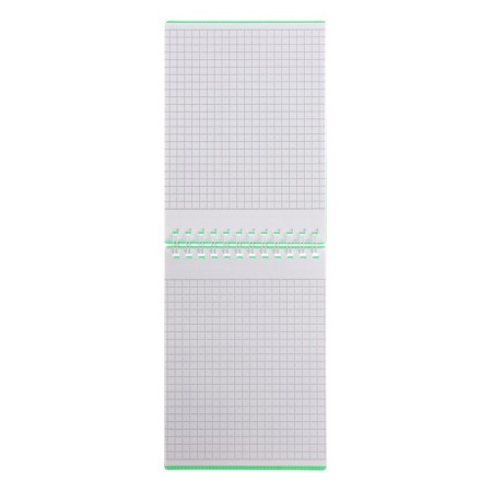 Notepad A6, 80 sheets of a cage, on the row of Velvet green, plastic cover, micropercitual for separation-2