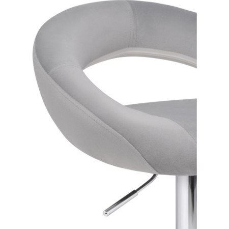 Baric stool OAZIS Metal/velor, chrome/gray 51x50x77 cm-5