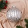Ball plastic d-11.5 cm "vintage" stripes, silver