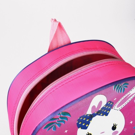 Baby backpack on lightning, 1 outer pocket, insert mix, pink color-8