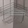 Corner shelf with soap and hanger 2-tier, 25.5 × 42.5 cm, chromium color