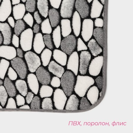 Коврик для ванной и туалета Доляна «Галька», 50×80 см-2