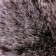Pompon Artificial fur "Dark chocolate with white tips" d = 9 cm