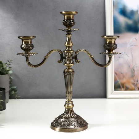 Summary Metal for 3 candles "Rosary" brass 37x31x12 cm-1
