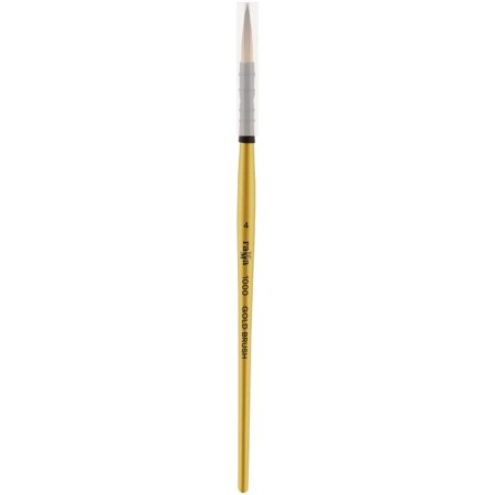 Synthetic brush, round, gamma "Gold Brush" No. 4, French mount, short handle-3