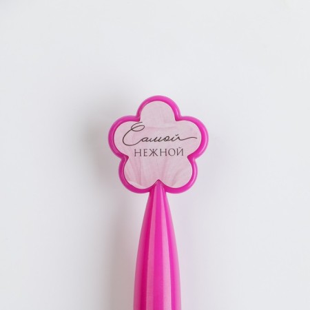 Handle "March 8", plastic, with a flower, on a substrate-vase-2