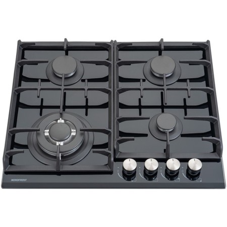 Hon surface NordFrost HM 6042 B, gas, 4 burners, black-1