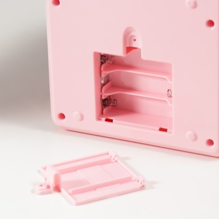 Piggy bank Plastic "SELE. BARA" code castle, sound AA pink 13x12x19 cm-5