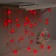 Garland "thread" 5 m with nozzles "Hedgehogs Red", IP20, transparent thread, 30 LED, glow red, 8 modes, 220 V