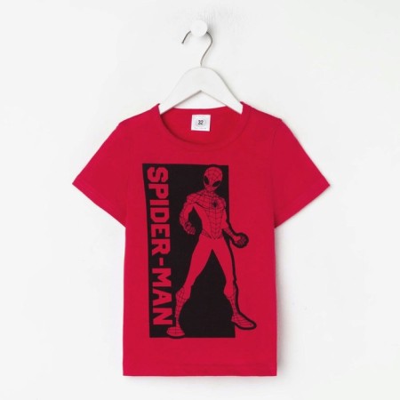 Marvel T-shirt "Spider Man", height 122-128 (34), raspberry color-3