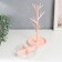 Casket with a stand for jewelry plastic "Tree" pink 14x36.5x14 cm