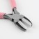 Plafers with nylon nozzles, for needlework, 14 × 6.5 cm, silver/pink color