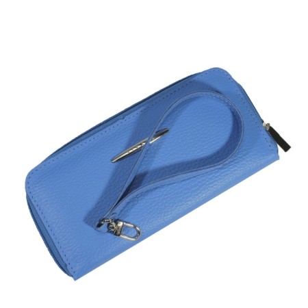 Women's wallet, lightning, the color of the blue fleet