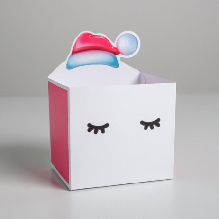 Box for mini-boots "Happy New Year", eyes, 12 x 16.5 x 10 cm, New Year-1