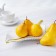 Fruit dish "leaf", 35.5 × 20 × 5 cm, gold color with white