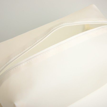 Cosmetic bag with lightning, white color-2