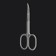 Manicure scissors "Premium", bent, narrow, 9.5 cm, on the blist, silver color