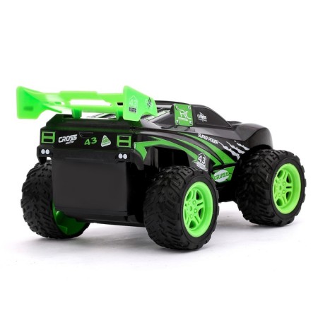 A radio -controlled “researcher” jeep works on batteries, green color-2