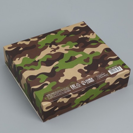 Gift folding box, packaging, "February 23", 20 x 18 x 5 cm-2