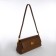 Bag Women's Messenger on the Textura valve, medium size, dark brown color