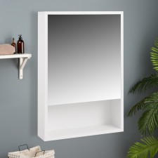 Eco-45 bathroom mirror with a niche, white, 45 x 66.2 x 12 cm