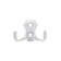 Hook furniture tundra KM201WH, two -rod, white color