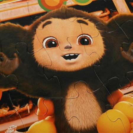 Puzzle in the frame "Cheburashka"-2