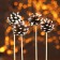 New Year's decor "White cones on a skewer" 4 pcs.