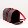 Bag - Animal carrying, frame, folding, 40 x 25 x 26 cm, red -gray