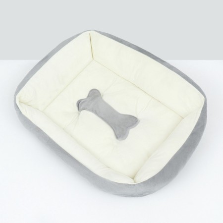 Lynchin-Divan for animals "Bone", 50 x 40 x 15, gray-white-5