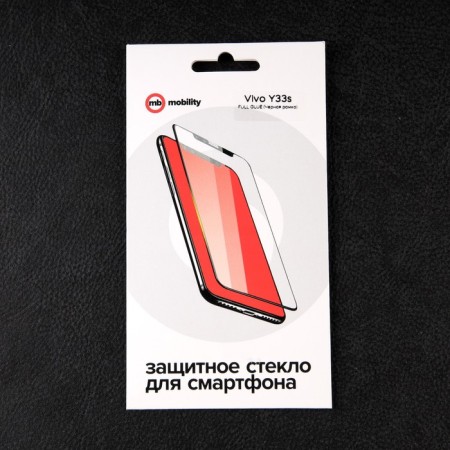 Protective glass Mobility, for Vivo Y33S, full glue, black-2