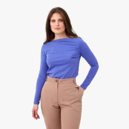 Women's Longsliva Minaku: Basic Line Fialkoy Color, Rr. 48-3