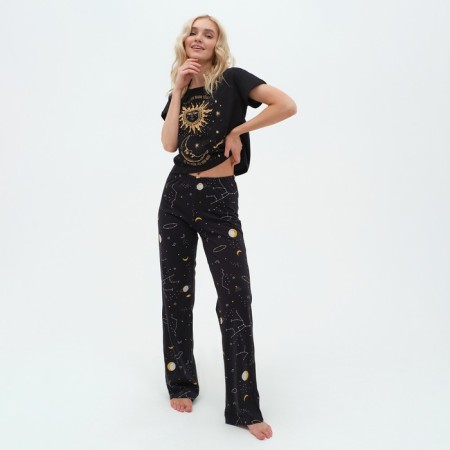 Female pajamas (T -shirt and trousers) KAFTAN Space p. 40-42, black-6