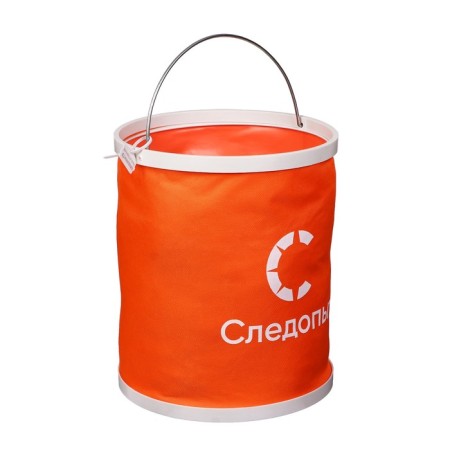 A folding rally bucket, 11 l, orange, without a case-1