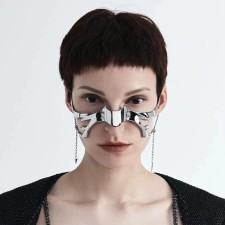 Gamora face accessories, silver color