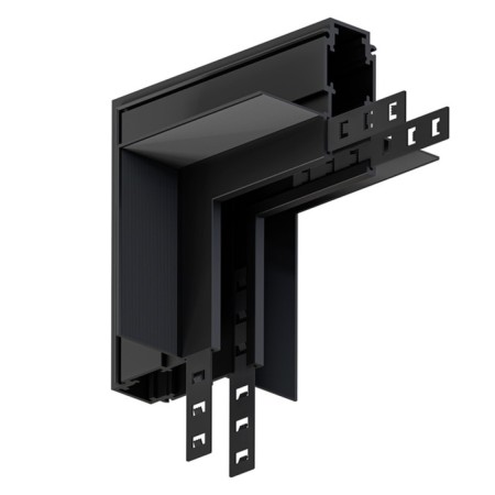 Connector Corner internal for the ARTE LAMP Expert-CCCESSORES A590906, 8.1x10x4.9 cm, black