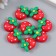 Decor for creativity plastic "Strawberry with white seeds" 2x2 cm