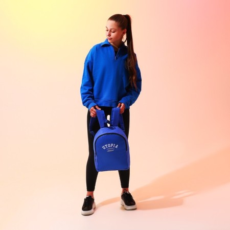 Backpack school textile Utopia, 38x14x27 cm, blue color-9